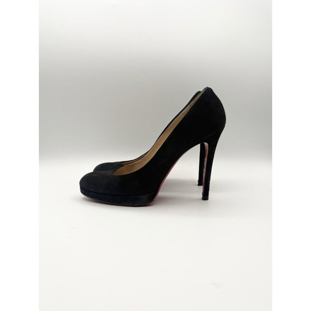 Christian Louboutin Black Suede New Simple Pump Platform Heels Size EU 40 - Picture 2 of 11
